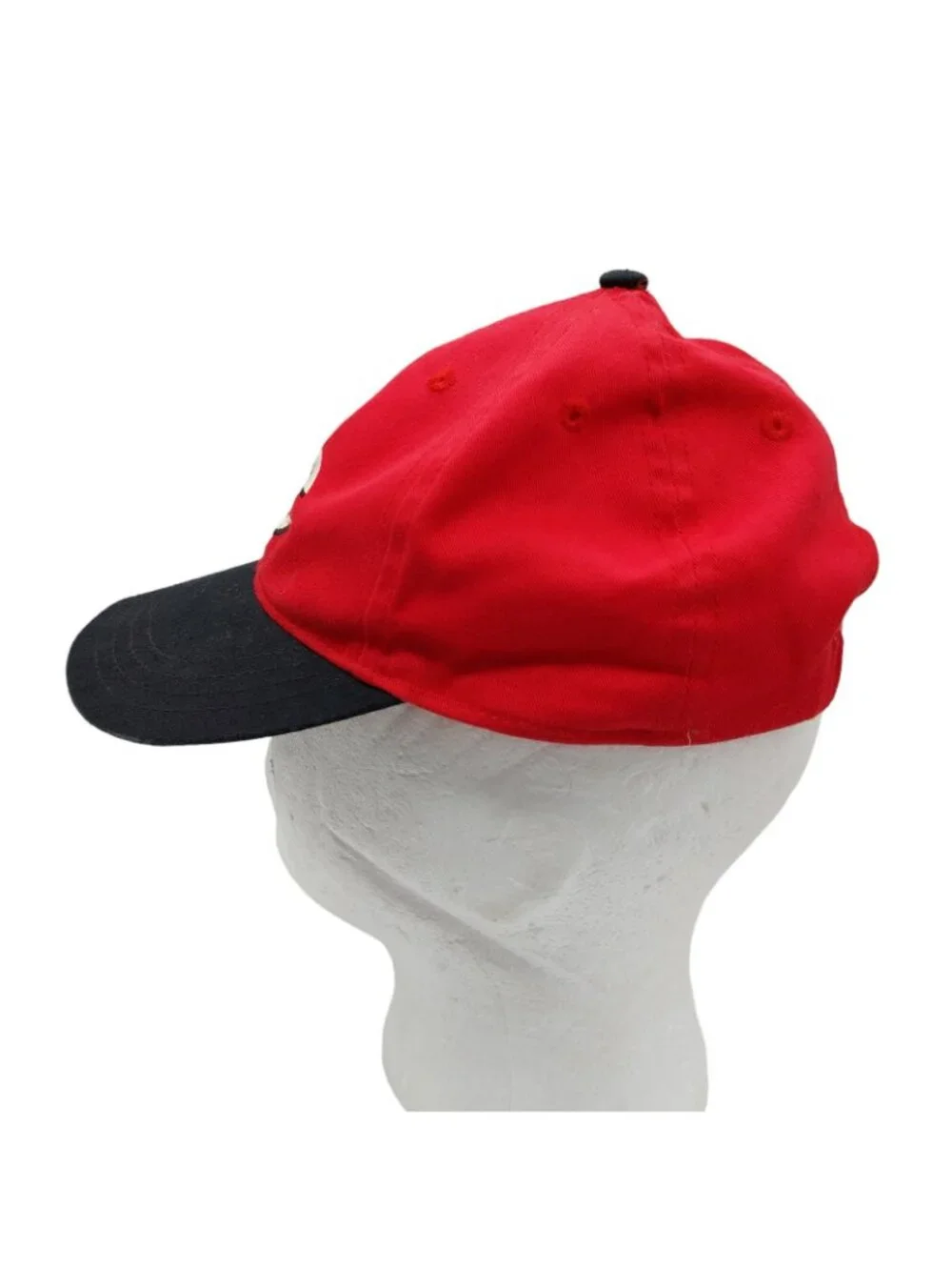 Cincinnati Reds Team Autographed Baseball Hat Youth Small Strapback Red Black